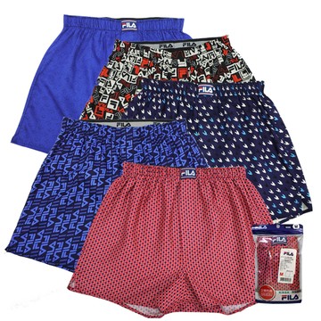 FILA男平織五片式平口褲-2XL(顏色隨機出貨)