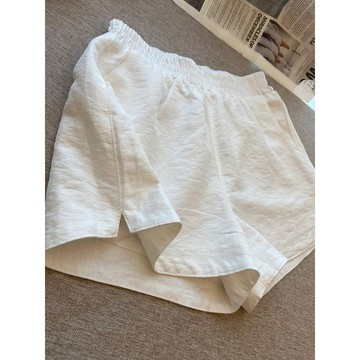 taoye♡ | 純棉 白色開叉透氣短褲 夏季薄款寬鬆短褲 小個子百搭顯瘦褲 休閒女款褲子