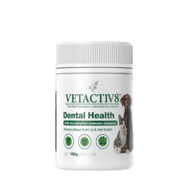 VETACTIV8 澳力8 天然活性寵物保健系列 台灣公司貨 Dental Health褐藻牙結石粉 150g (V8-ESA015)