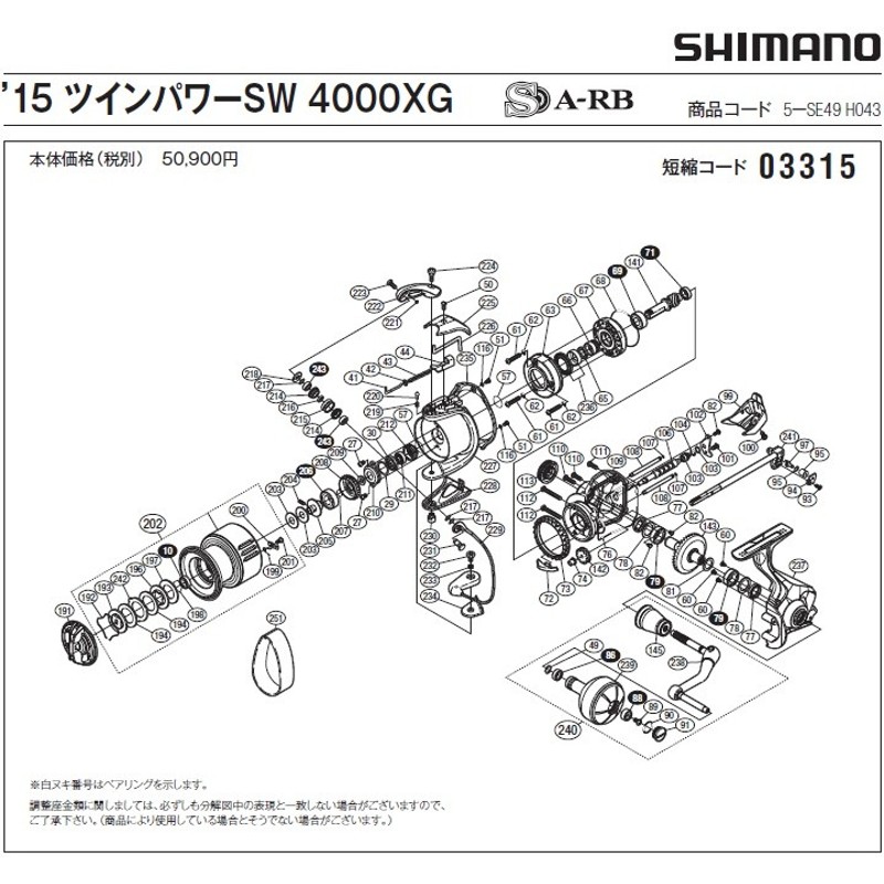 短縮コード:03315][部品番号:72] 内ゲリ当タリ(15ツインパワーＳＷ