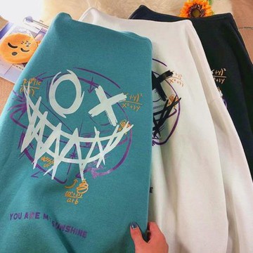 男童衛衣秋冬款2026新款兒童連帽薄款潮牌惡魔寬松男大童加絨外套