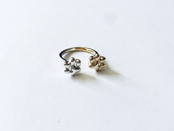 100%自家設計14K黃金及925純銀子貓系列戒指