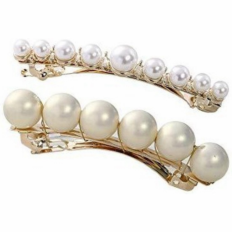 レーリーポップ レディース バレッタクリップ パール ヘアクリップ シンプル ヘアアクセサリー おしゃれ 髪飾り 髪留め 披露宴 通販 Lineポイント最大get Lineショッピング