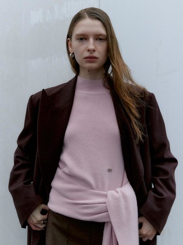 MOCK NECK PULLOVER_PINK