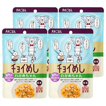 wanwan 注文時刻 犬用主食餐包  海藻茄汁  80g  4包