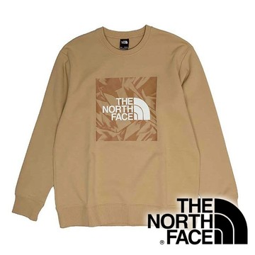 【THE NORTH FACE 美國】男長袖連帽T恤『卡其』NF0A88FT 戶外 露營 休閒 時尚 保暖 長袖 上衣