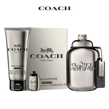 【COACH】時尚鉑金香精60ml(贈隨機沐浴精100ml+小香乙瓶.附提袋)快速出貨