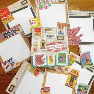 我的回憶時有甜蜜 便條紙 便箋 零嘴 復古 兒時回憶