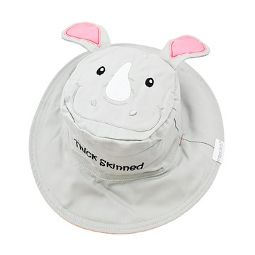 flapjackkids 兒童雙面遮陽帽 UPF50+ 48-52cm  犀牛 + 老虎  M