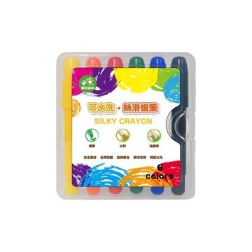 可水洗絲滑蠟筆6色