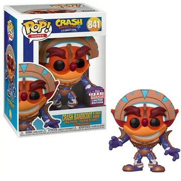 FUNKO POP 841 遊戲 袋狼大進擊 Crash w/面具盔甲 2021限定品 公仔 收藏