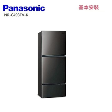 Panasonic國際牌 NR-C493TV-K 496L 三門鋼板電冰箱 晶漾黑