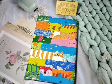 FEN手工小鋪-F系列-動物系列-日本布料繪本彩色動物布書套-手冊套