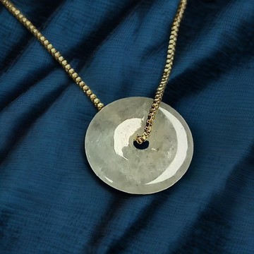 【願‧平安】冰種翡翠平安扣項鍊 | 天然緬甸A貨翡翠 | 送禮