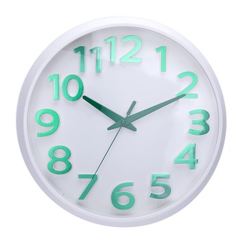 掛鐘12英寸現代靜音客廳簡約3D立體數字石英鐘表家用臥室時尚時鐘