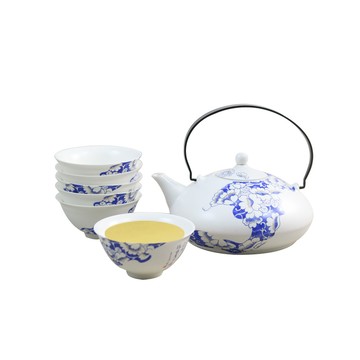 茶具組 青尚花語一壺六杯茶具組