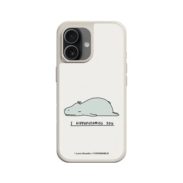 iPhone 17 SolidX 貝殼灰 - ilovedoodle (Lim Heng Swee) - I Hippopotamiss You 河馬