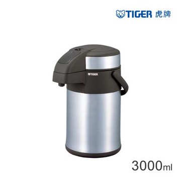 TIGER虎牌 3.0L氣壓式不鏽鋼保溫保冷瓶(MAA-A302)黑