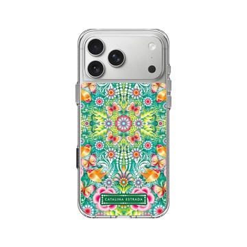 iPhone 17 Pro Max Clear Case（相機按鈕） 透明 - Catalina Estrada - Turquoise Jungle