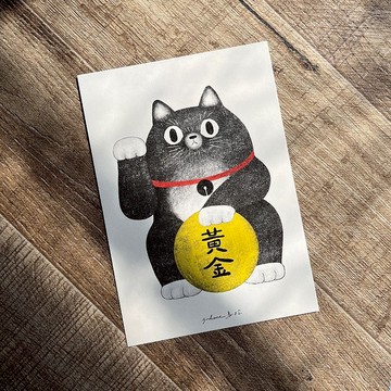 招財貓  / 明信片