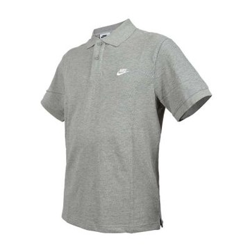 NIKE 男短袖POLO衫-純棉 休閒 上衣 FN3895-063 深灰白