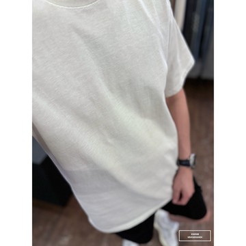 E7th.厚磅素色水洗短T-米(E7S0022405)