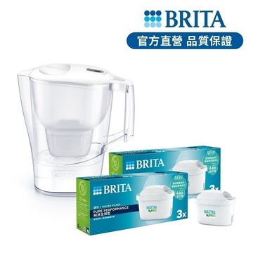 【BRITA官方】Aluna愛奴娜MXPRO濾水壺+6入MXPRO全效型濾芯(共7芯)