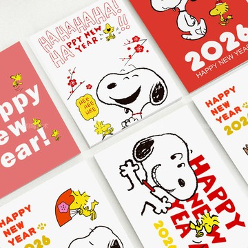 【臺書屋】2026新款馬年贺卡 明信片 馬年 賀年 Snoopy 嚕嚕米