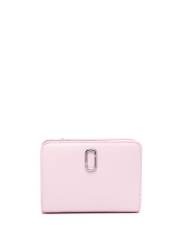 Marc Jacobs - mini The J Marc Compact leather wallet - women - Calf Leather - One Size - Pink