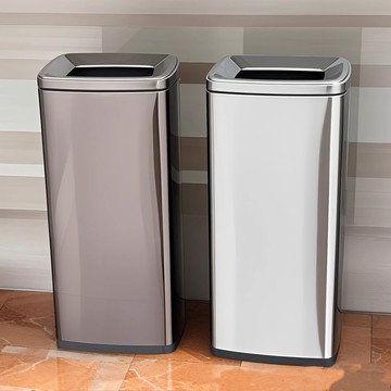 附發票 GNF不銹鋼垃圾桶商用30大容量大號電梯洗手間酒店無蓋擦手紙 最低價 快速出貨