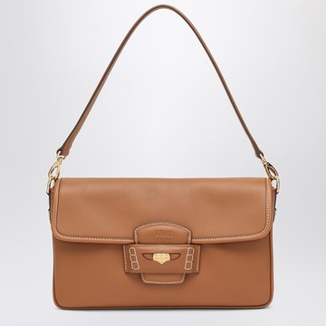 Cognac leather penny purse