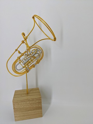 臺灣手作鋁線職人Wire lover 大型擺飾TUBA B&S PT