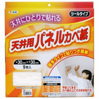 アサヒペン:厚手タイプ天井用パネルカベ紙(9枚入) TP-13 4970925118479 インテリア カベ紙 粘着タイプ パネル