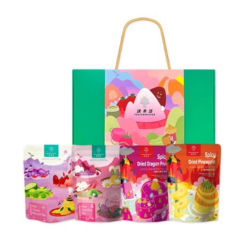 【講果語】辛香花語禮盒_麻辣果乾果茶4入組