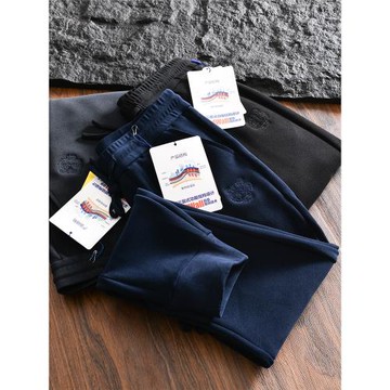 太贊了！科技聚熱鎖溫！外貿男士秋冬加厚保暖運動束口防風休閑褲