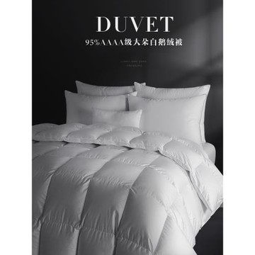 羽絨被95白鵝絨夏涼被空調被冬被加厚雙人保暖高端酒店春秋鵝絨被