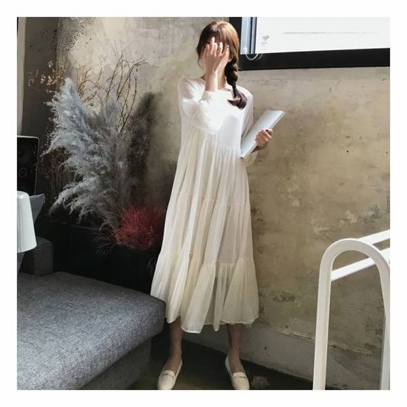 ロングワンピース コーデ 大きいサイズ レディース ロングマキシワンピース 秋冬新作 可愛い マキシ丈 ゆったり ホワイト 代 30代 40代 ロングワンピ きれいめ 通販 Lineポイント最大0 5 Get Lineショッピング