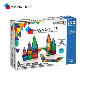 Magna-Tiles 彩色透光磁力積木100片【佳兒園婦幼館】