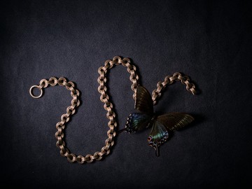 19世紀下半葉 英國 維多利亞時期 純銀線條幾何項鍊