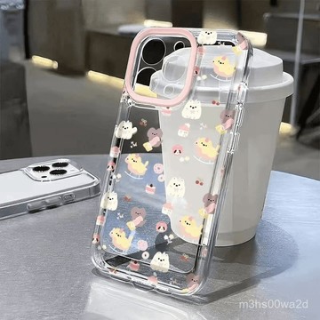 新品🎈保護殼 满屏动物适用苹果16PROMAX手机壳iPhone15/14软壳12透明11趣味感x