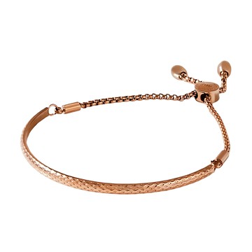 RADIANT STAR 璀璨之星 鈦鋼 MARIGOLD繁花如夢刻花抽拉手鍊 KMD017  15-20.5cm  玫瑰金