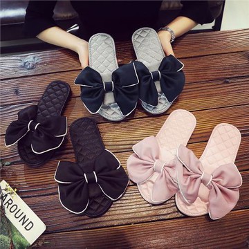 小香氣質 牛筋底居家用四季蝴蝶結防滑網紅ins韓版春夏季涼拖鞋女