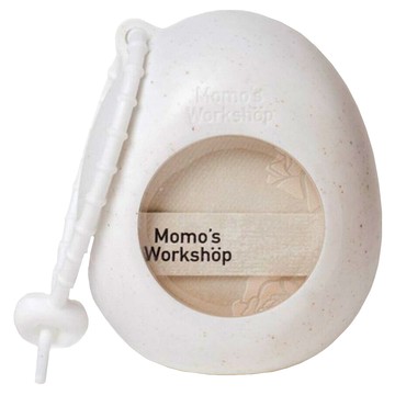 Momo's Workshop 玫瑰系列棉花糖氣墊粉撲2件組 蛋形 附收納盒  緞光白  1組