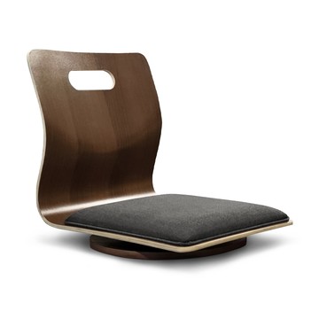 【C'est Chic】悠雅度日曲木旋轉和室椅-胡桃木紋