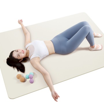 Bfit TPE 10mm 瑜珈墊  183cm x 122cm x 10mm  奶油白  1個