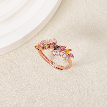 桂冠碧璽戒指｜玫瑰金