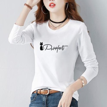 長袖T恤女秋季新款女衫外穿土丅體血打底衫秋衣百搭春天小衫上衣