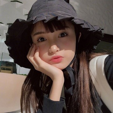 巨嬰帽 荷葉滾邊 綁帶 漁夫帽 遮陽帽 造型帽 百摺 百折 蝴蝶結 繫帶 帽子 緞帶 百搭 下巴防飛 黑米 韓國 歐美 ANNA S.