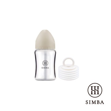 小獅王辛巴 NO.1蘊蜜質金玻璃寬口儲乳瓶180ml-新生適用