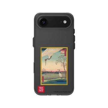 iPhone Air Clear (相機按鈕) 酷墨灰 - The MET - 畫框系列 - 歌川廣重《名所江戶百景 蓑輪金杉三河島》